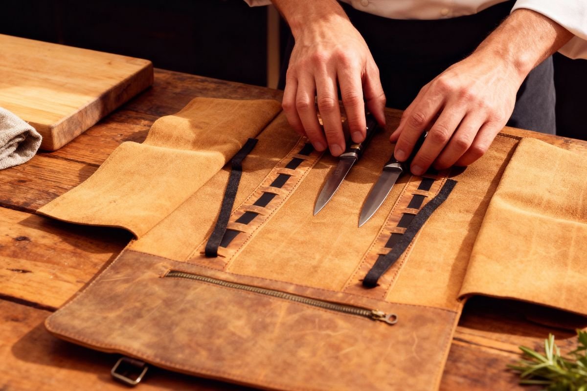 Explaining Why a Leather Chef Knife Roll Belongs in Every Kit